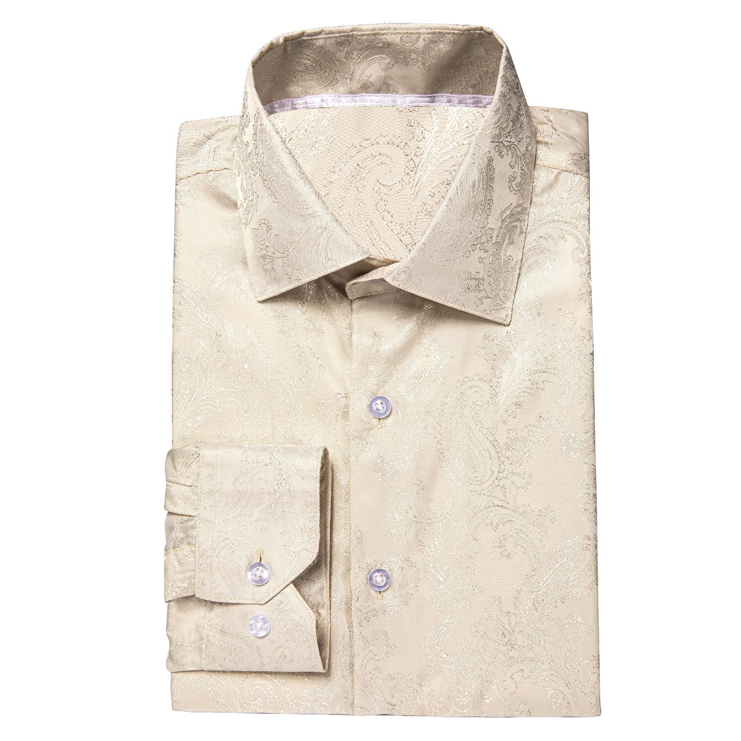 Champagne Paisley Dress Shirt shirt    - Sophisticated Gentlemen