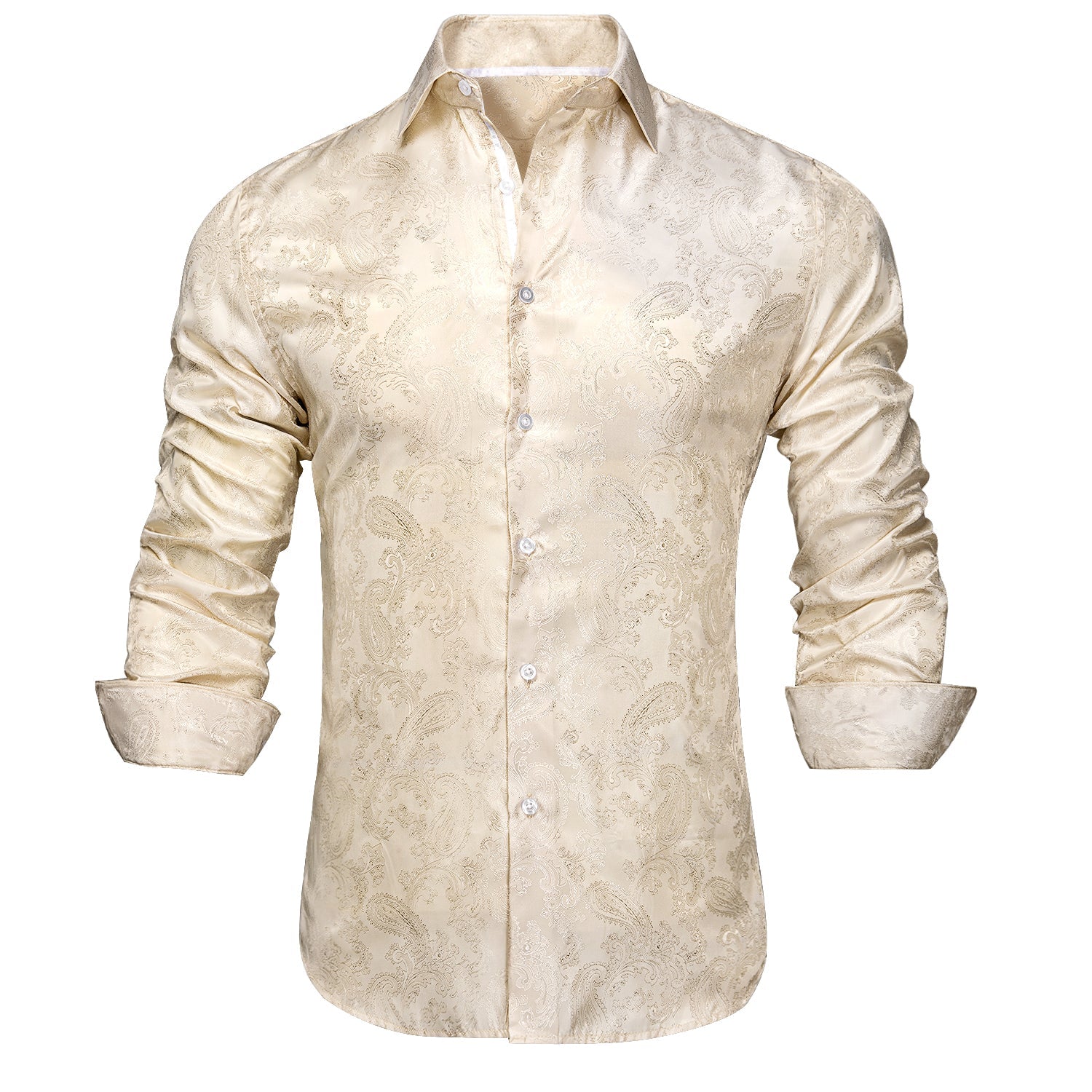 Champagne Paisley Dress Shirt shirt    - Sophisticated Gentlemen
