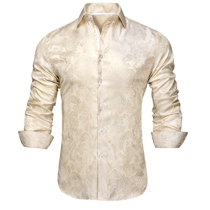 Champagne Paisley Dress Shirt shirt    - Sophisticated Gentlemen