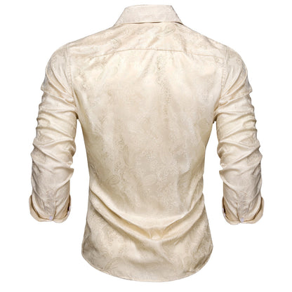 Champagne Paisley Dress Shirt shirt    - Sophisticated Gentlemen