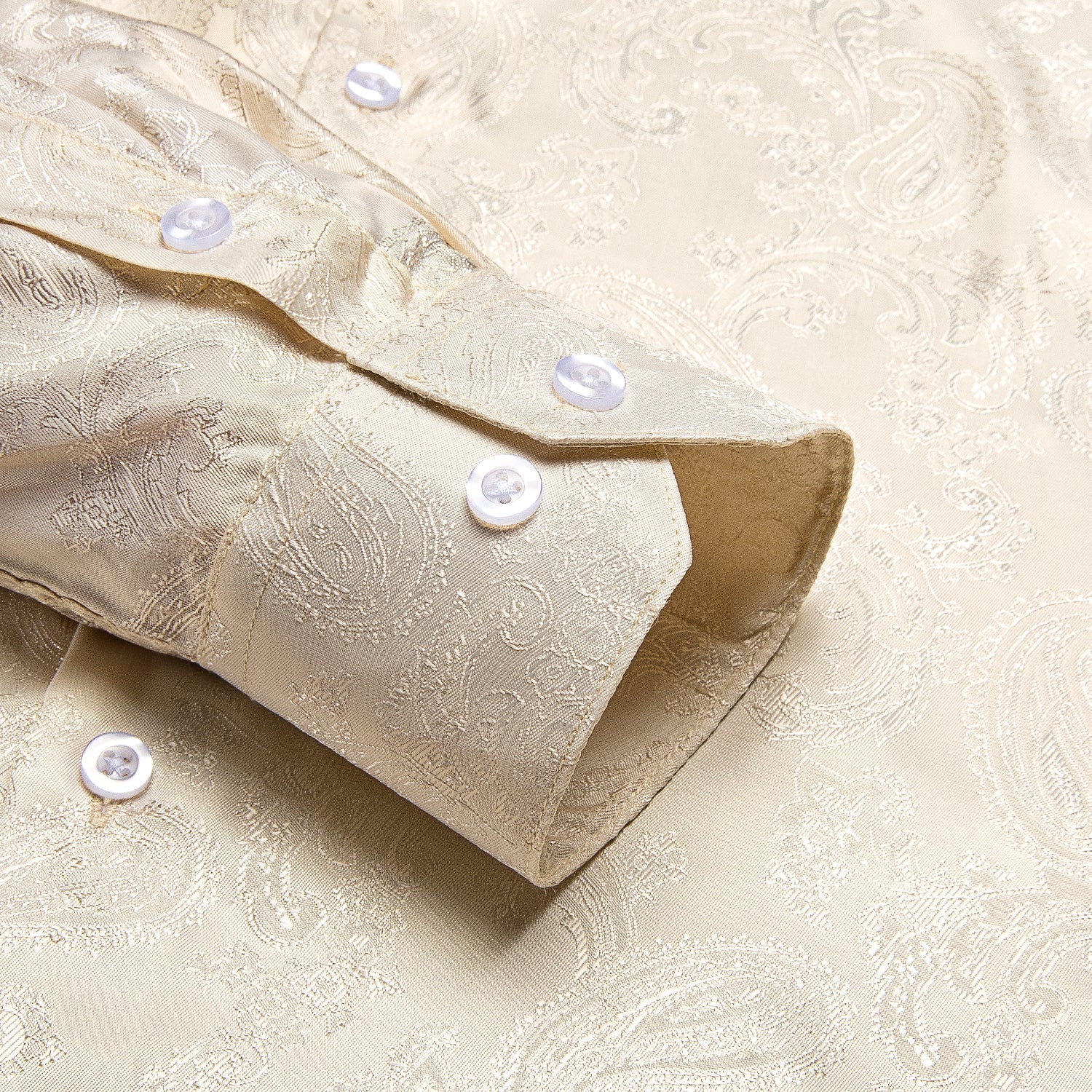 Champagne Paisley Dress Shirt shirt    - Sophisticated Gentlemen