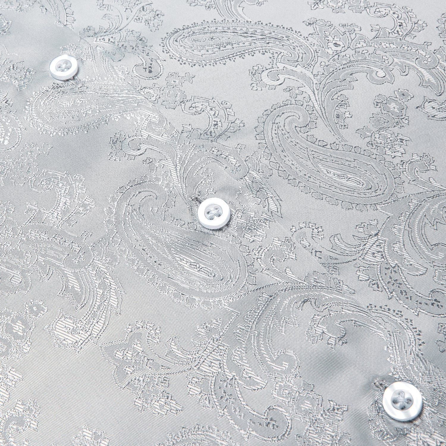 Silver Gray Paisley Dress Shirt shirt    - Sophisticated Gentlemen