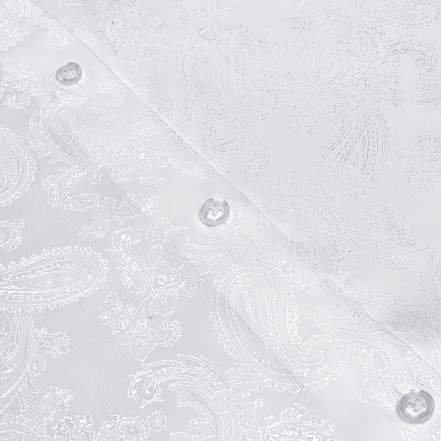 White Paisley Dress Shirt shirt    - Sophisticated Gentlemen