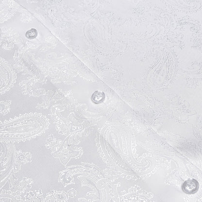 White Paisley Dress Shirt shirt    - Sophisticated Gentlemen