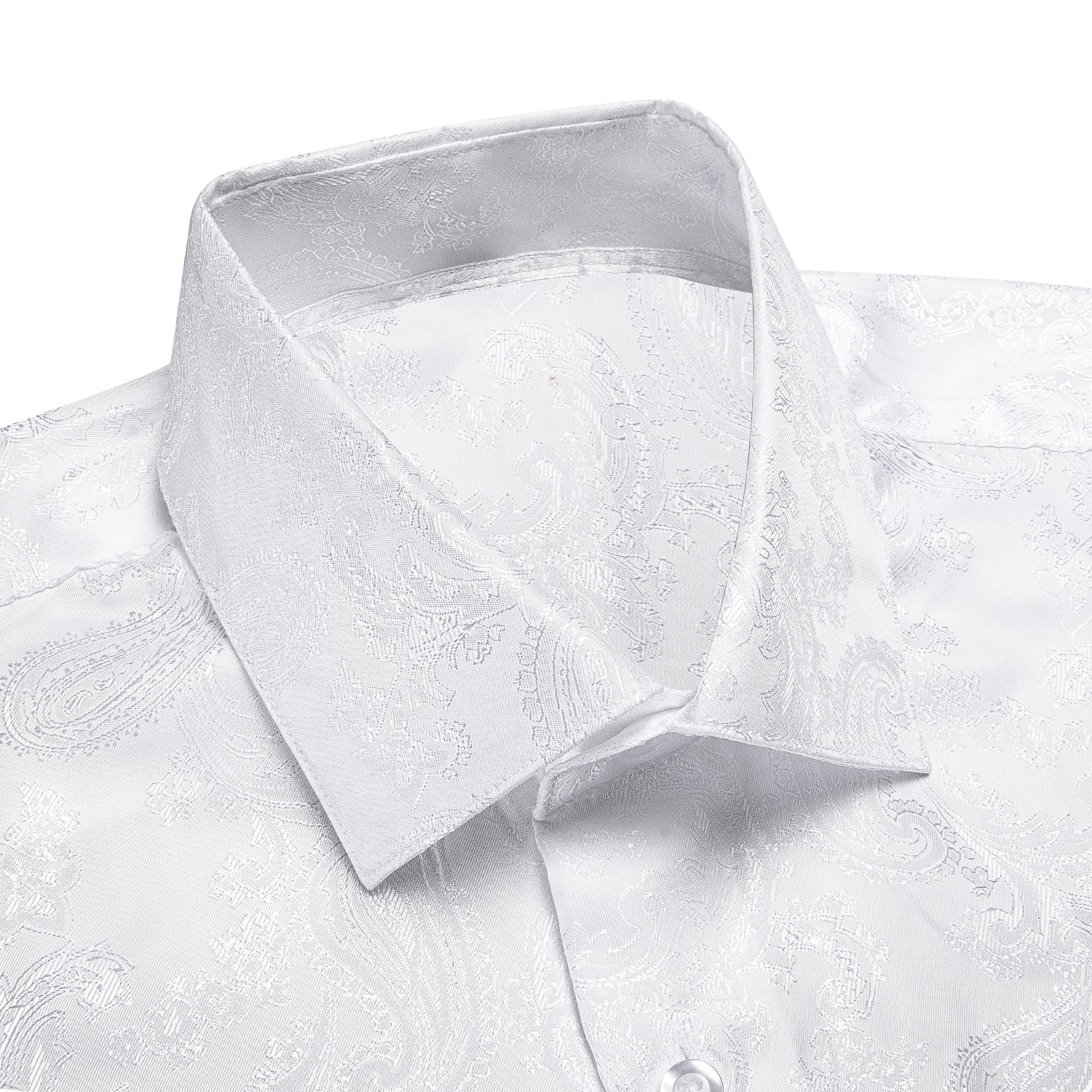 White Paisley Dress Shirt shirt    - Sophisticated Gentlemen