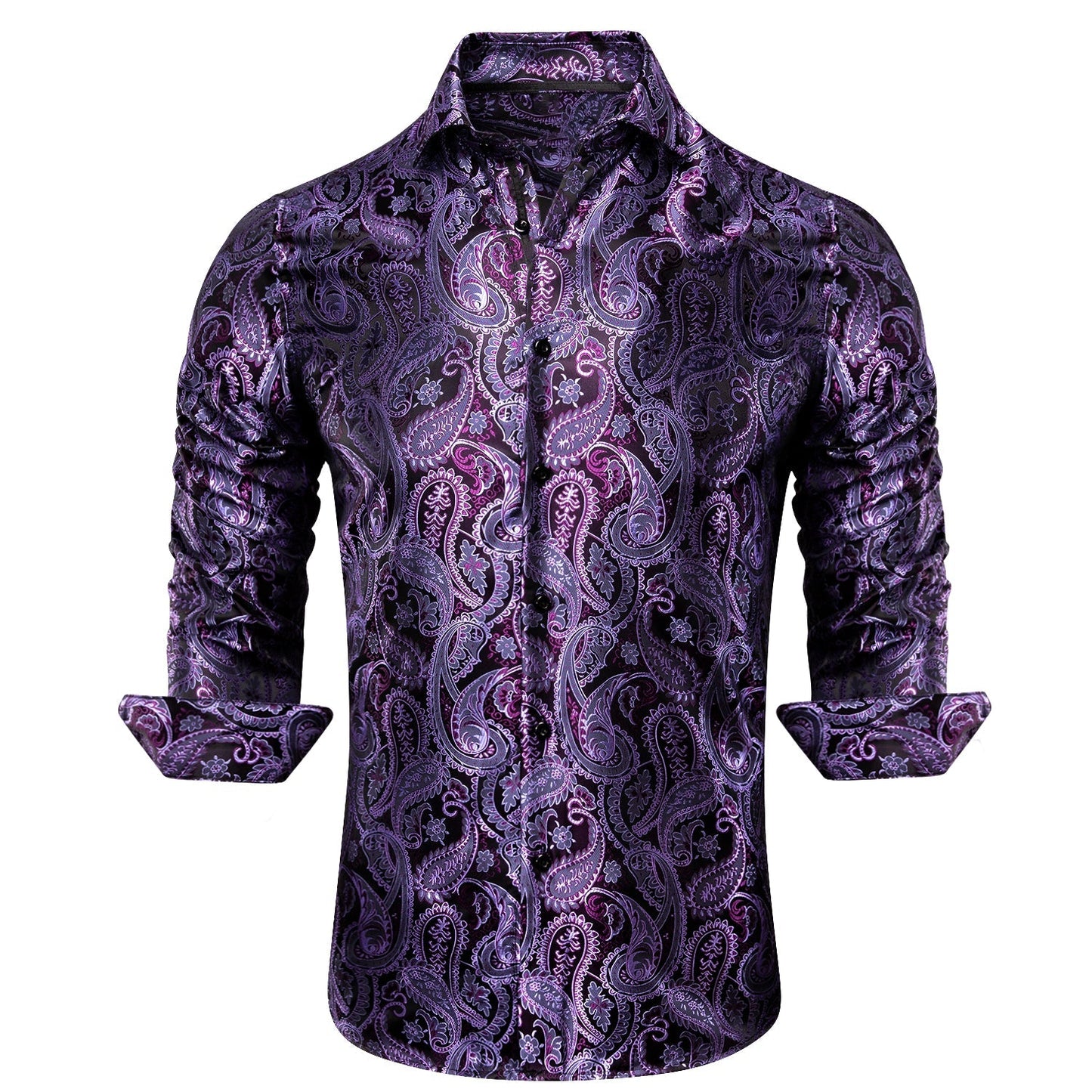 Purple Paisley Luxury Dress Shirt shirt    - Sophisticated Gentlemen