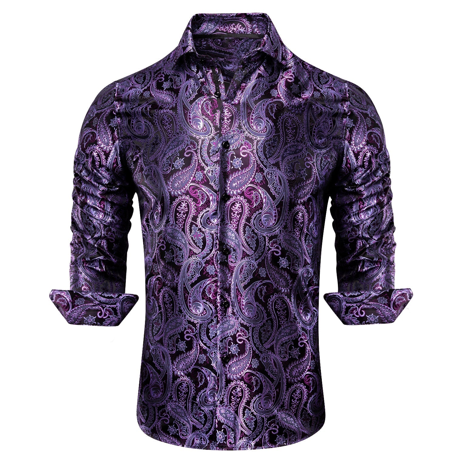 Purple Paisley Luxury Dress Shirt shirt    - Sophisticated Gentlemen