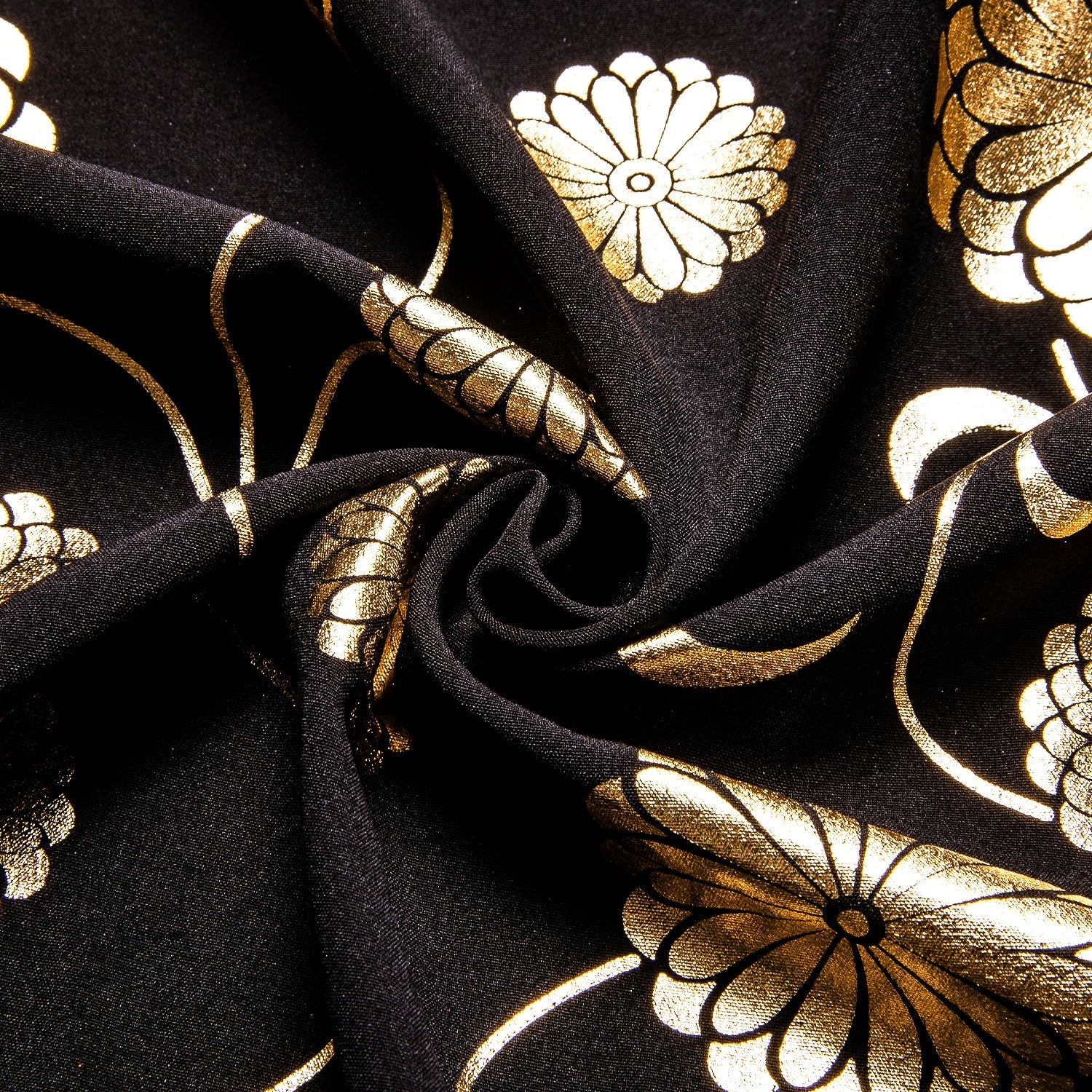 Gold and Black Floral Dress Shirt shirt    - Sophisticated Gentlemen