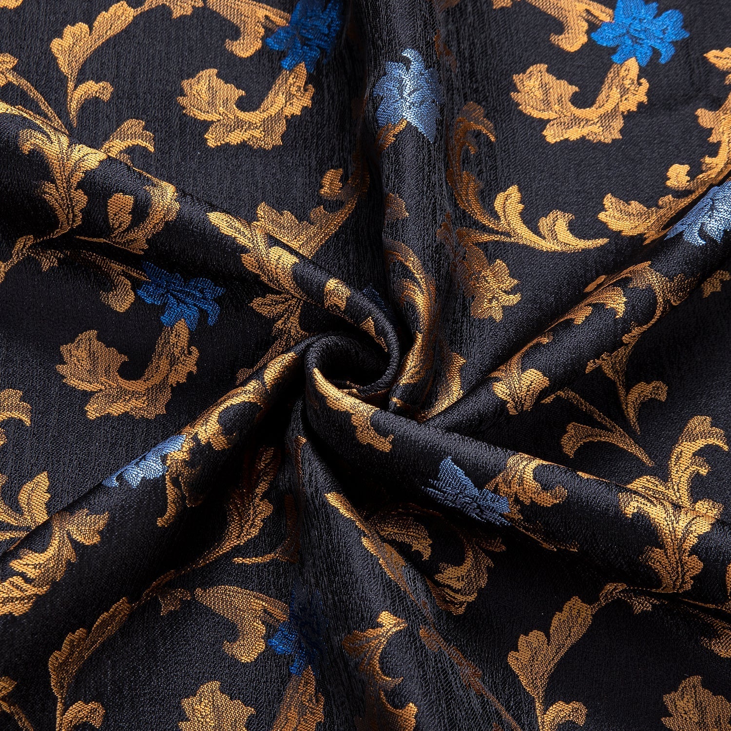 Golden and Blue Floral Dress Shirt shirt    - Sophisticated Gentlemen