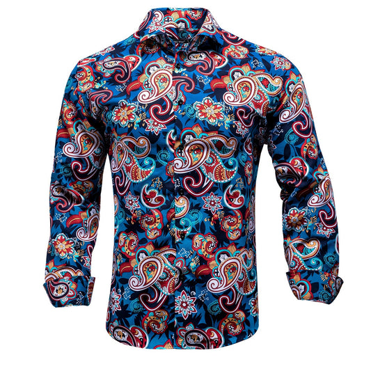 Hawaiian Paisley Dress Shirt shirt S   - Sophisticated Gentlemen