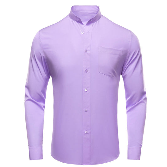 Collarless Lavender Dress Shirt shirt S   - Sophisticated Gentlemen