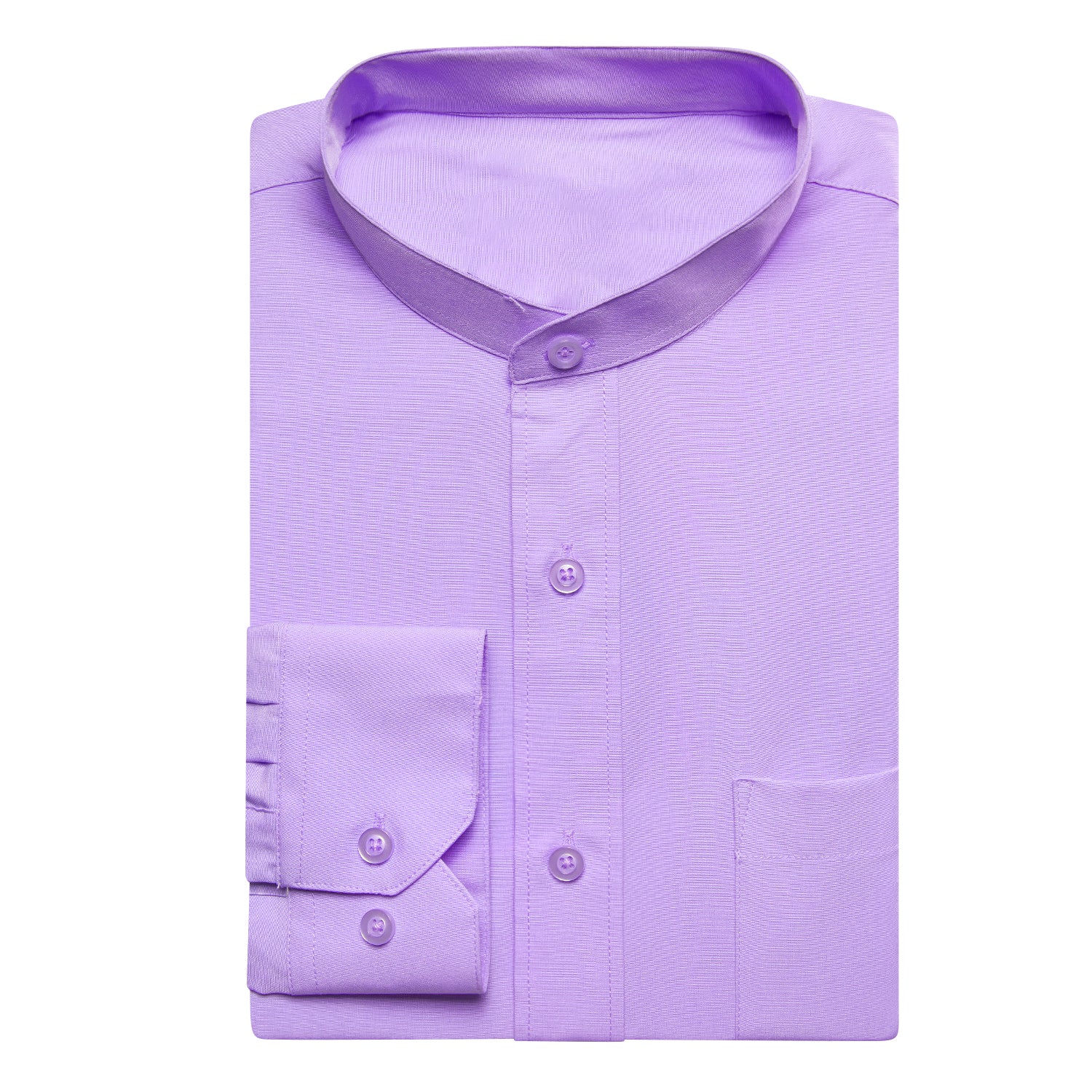 Collarless Lavender Dress Shirt shirt    - Sophisticated Gentlemen