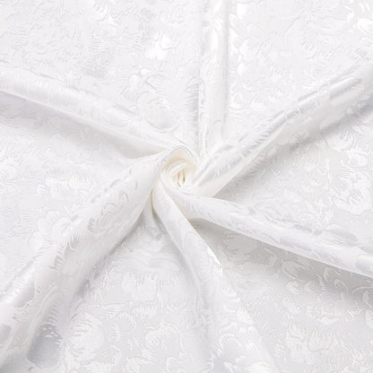 White Floral Silk Dress Shirt shirt    - Sophisticated Gentlemen