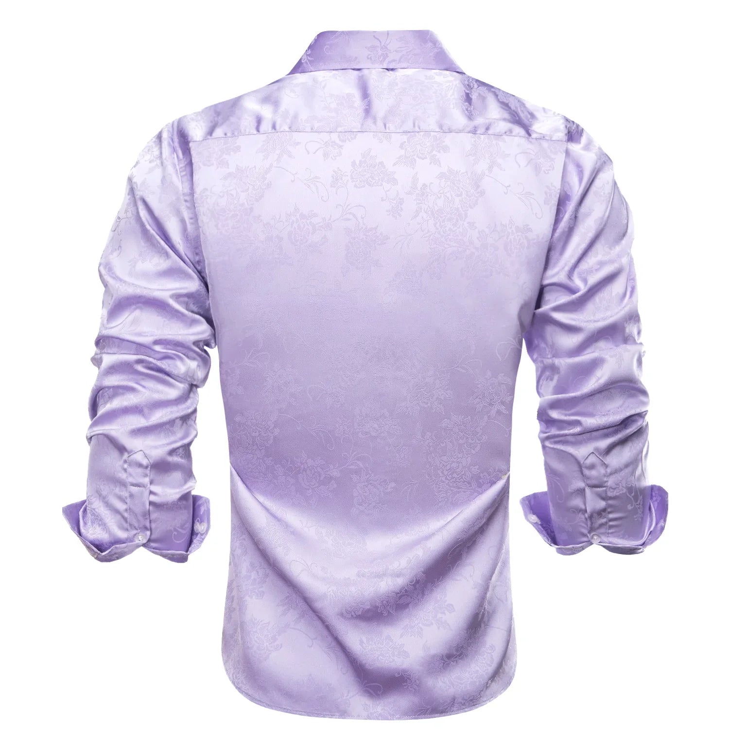 Lavender Floral Silk Dress Shirt shirt    - Sophisticated Gentlemen