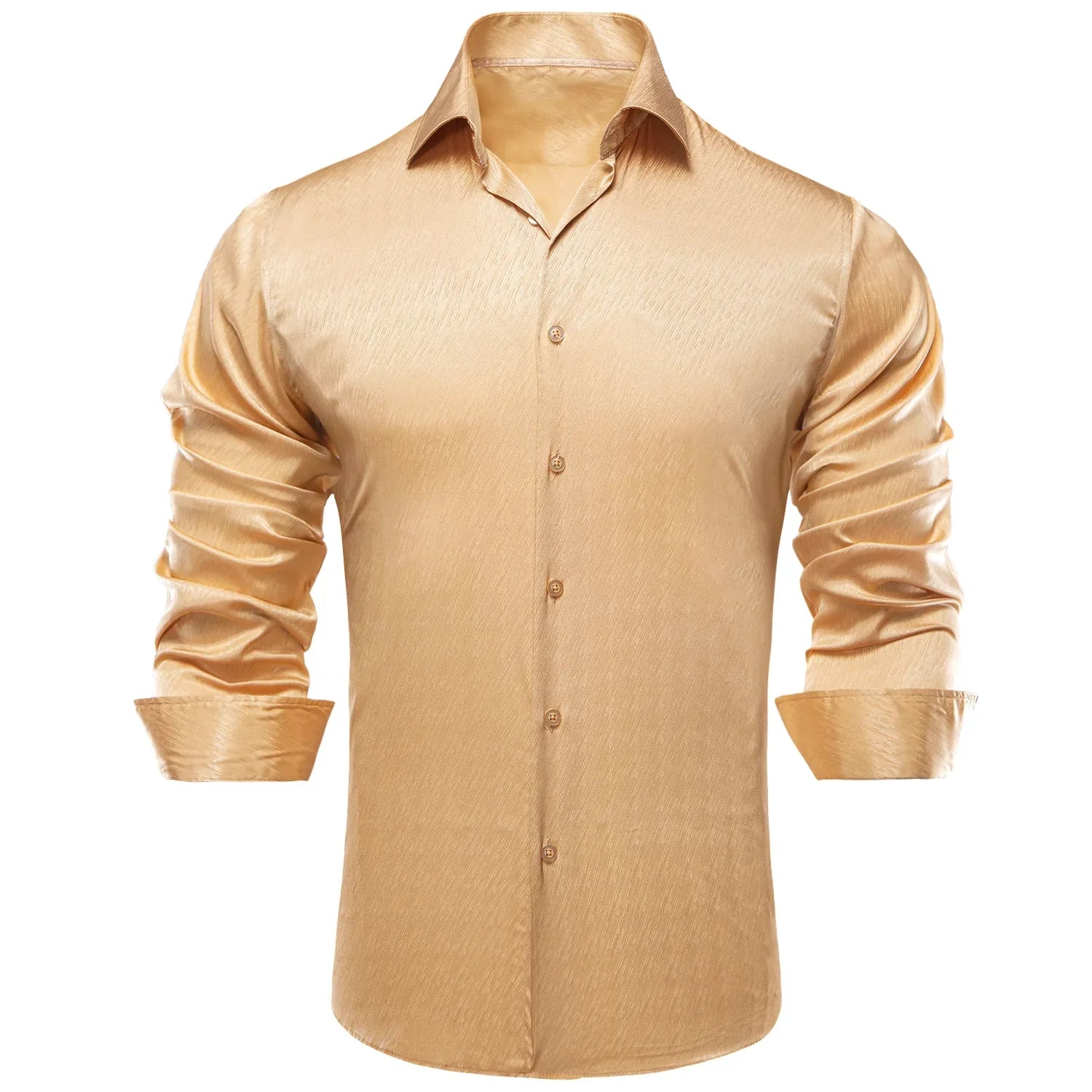 Beige Floral Silk Dress Shirt shirt    - Sophisticated Gentlemen