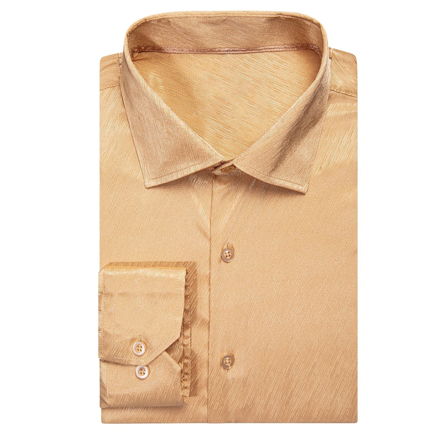 Beige Floral Silk Dress Shirt shirt    - Sophisticated Gentlemen