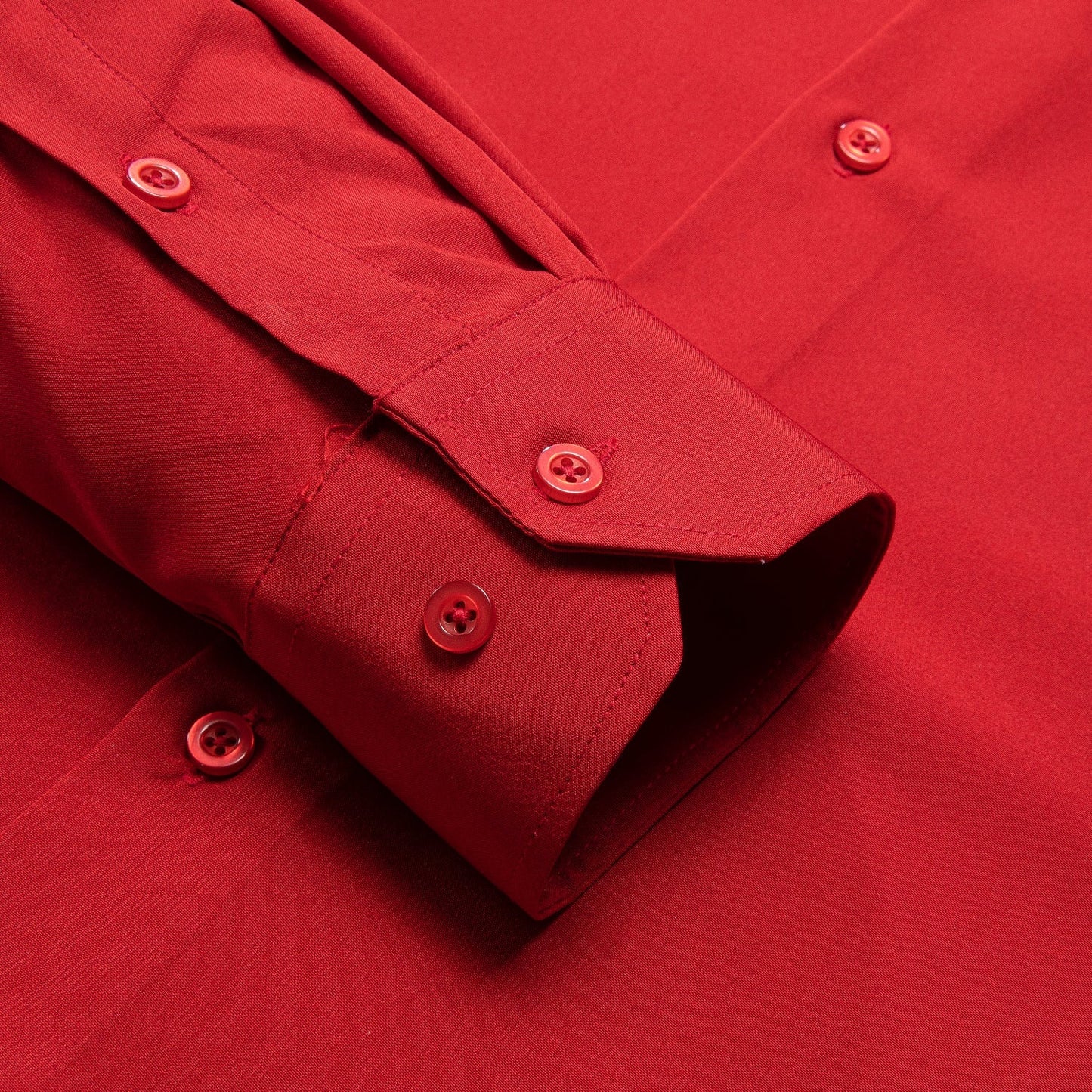 Solid Red Silk Dress Shirt shirt    - Sophisticated Gentlemen