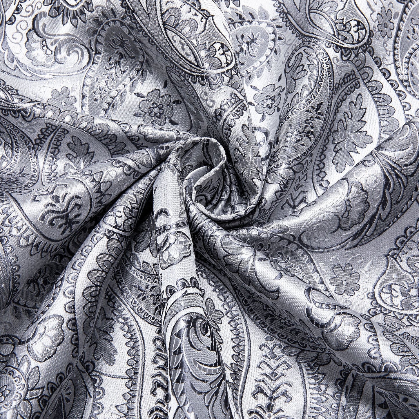 Silver Paisley Dress Shirt shirt    - Sophisticated Gentlemen