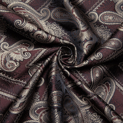 Burgundy and Brown Paisley Dress Shirt shirt    - Sophisticated Gentlemen