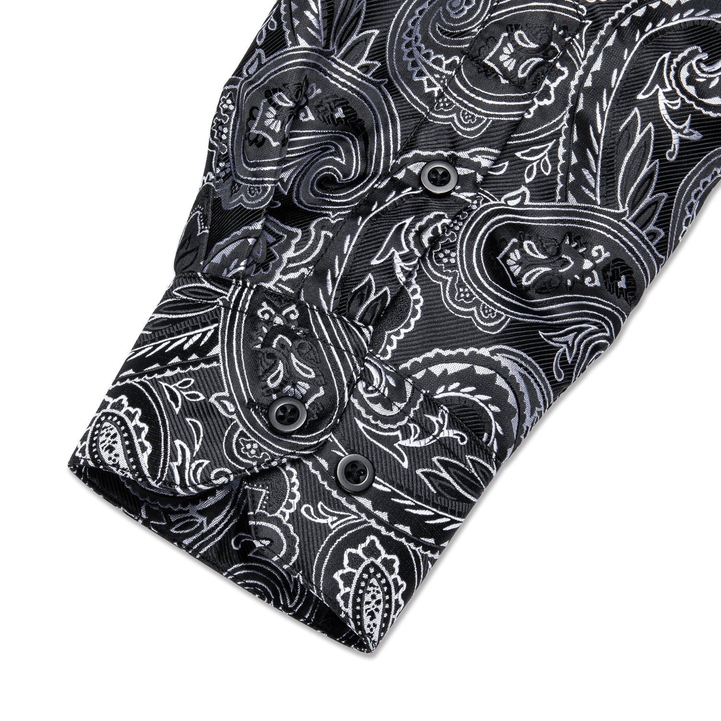 Black and Gray Paisley Dress Shirt shirt    - Sophisticated Gentlemen