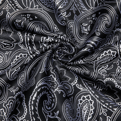 Black and Gray Paisley Dress Shirt shirt    - Sophisticated Gentlemen
