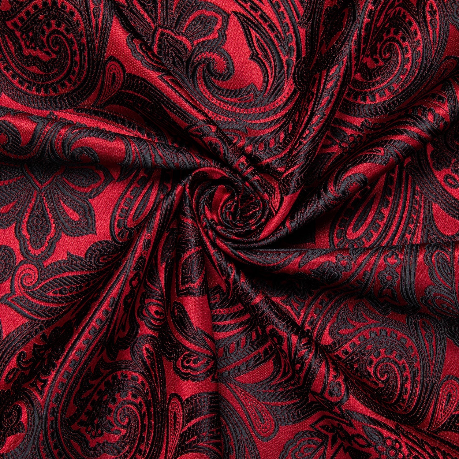 Dark Red Paisley Dress Shirt shirt    - Sophisticated Gentlemen