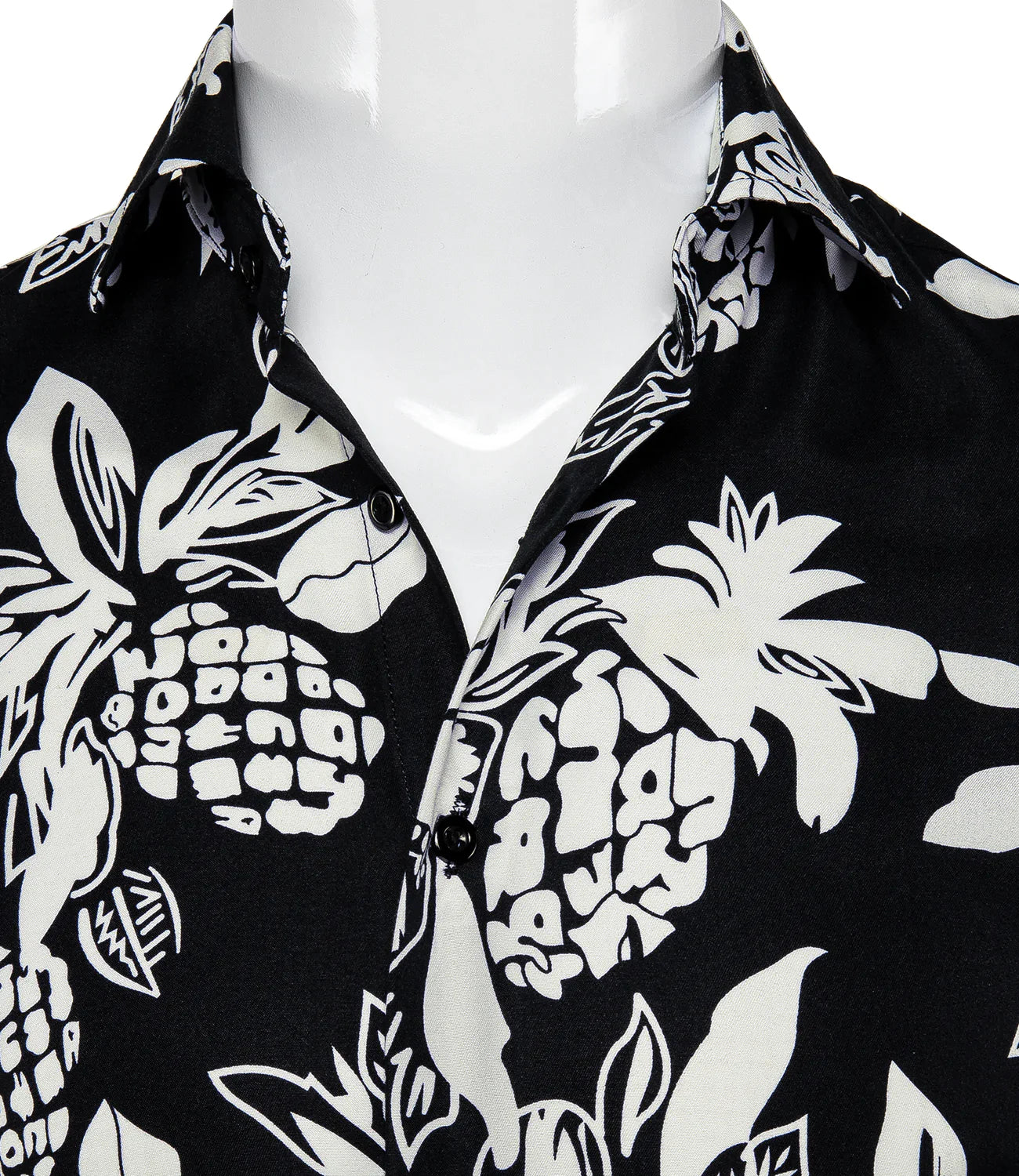 Black and White Floral Dress Shirt shirt    - Sophisticated Gentlemen