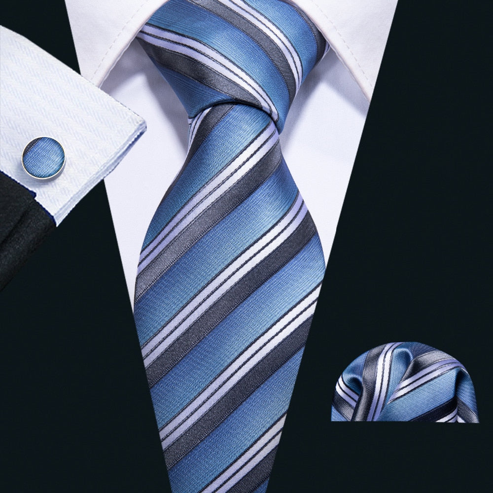 High Life Tie, Pocket Square and Cufflinks tie sets    - Sophisticated Gentlemen