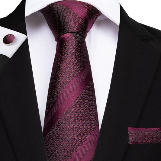 Burgundy Hero Tie Set - SOPHGENT