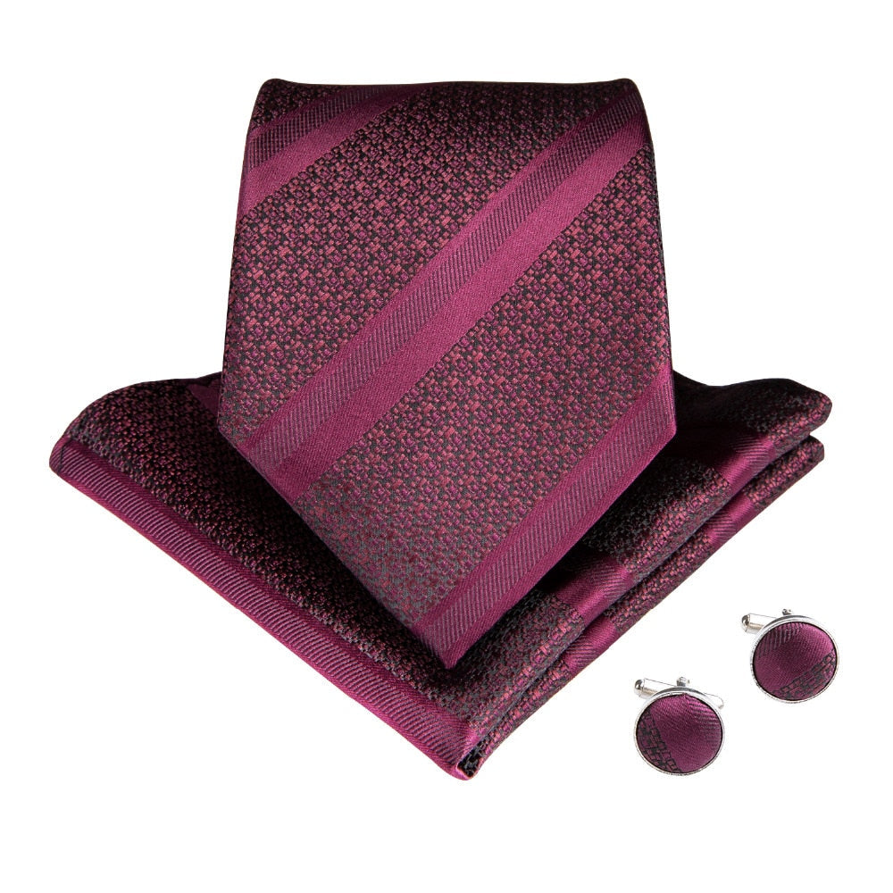 Burgundy Hero Tie Set tie sets    - Sophisticated Gentlemen