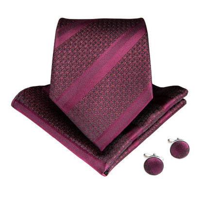 Burgundy Hero Tie Set tie sets    - Sophisticated Gentlemen