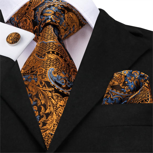 Amazing Amazonia Tie, Pocket Square and Cufflinks - SOPHGENT