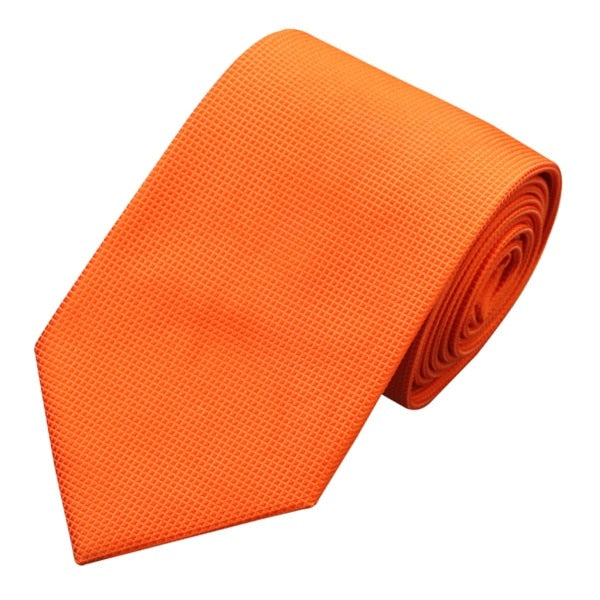 Tie, Pocket Square and Cufflinks in Orange Tie sets    - Sophisticated Gentlemen