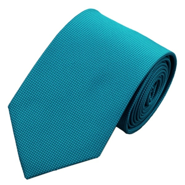 Tie, Pocket Square and Cufflinks In Teal Tie sets    - Sophisticated Gentlemen
