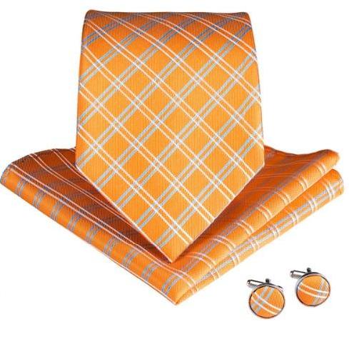 Surface Of Saturn Tie, Pocket Square and Cufflinks tie sets    - Sophisticated Gentlemen