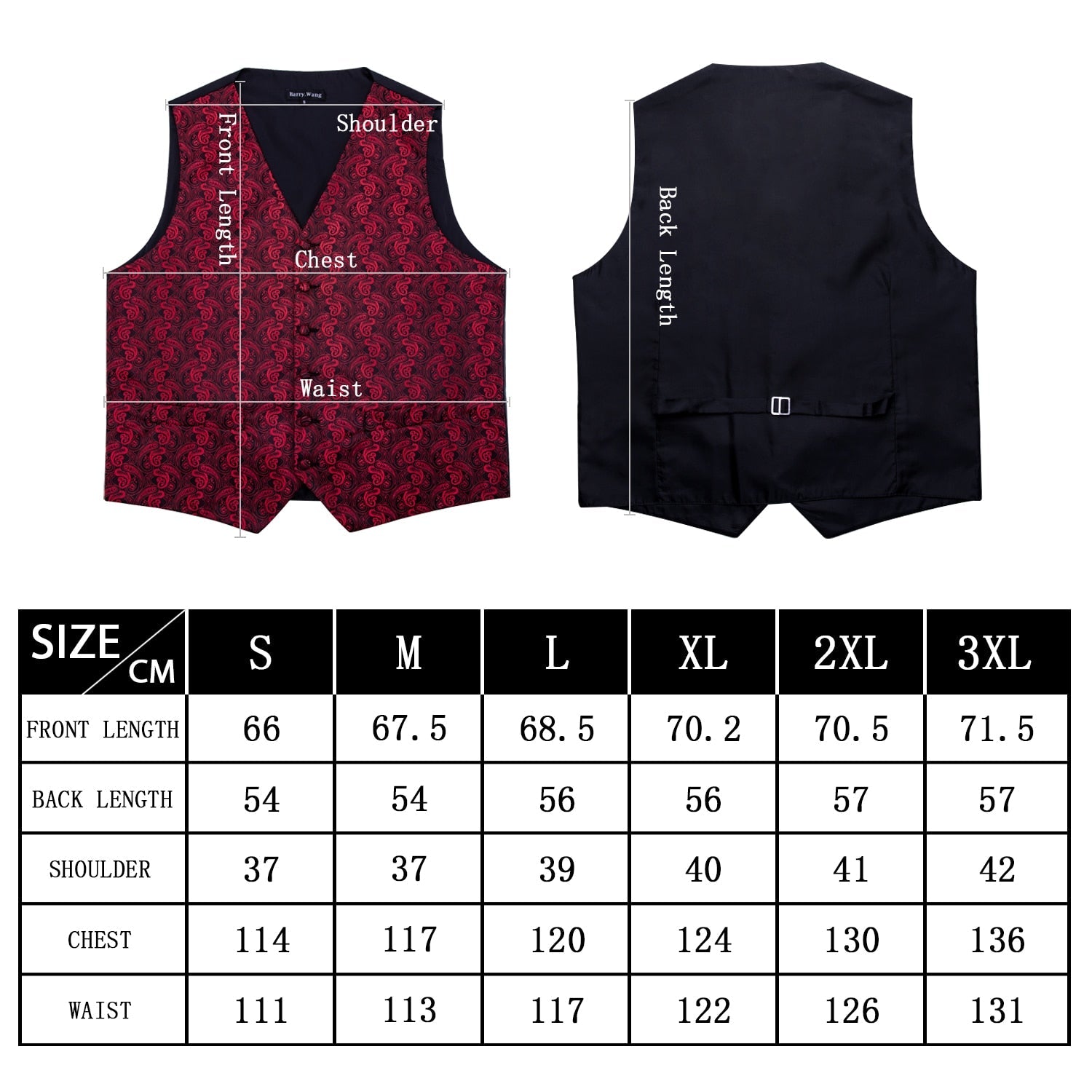 Red and Black Paisley 4-Piece Vest Set vest set    - Sophisticated Gentlemen