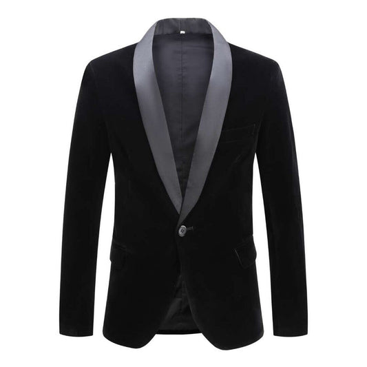 Black Velvet Tuxedo Jacket tuxedo    - Sophisticated Gentlemen