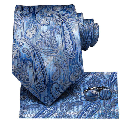 Ice Fairy Tie, Pocket Square and Cufflinks tie sets    - Sophisticated Gentlemen