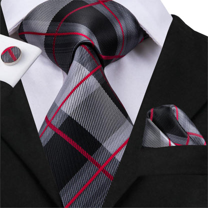 Hooded Crow Tie, Pocket Square and Cufflinks - SOPHGENT