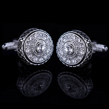 Round Vintage Silver Cufflinks - SOPHGENT