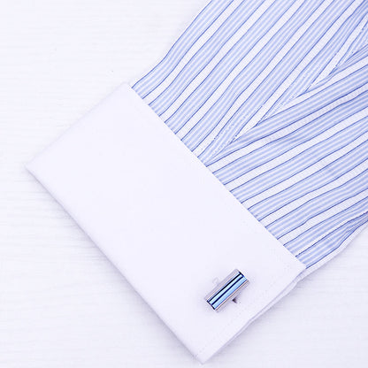 Crystal Sky Blue Cufflinks Cufflink    - Sophisticated Gentlemen