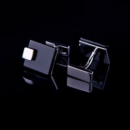Black Minimal Square Cufflinks - SOPHGENT