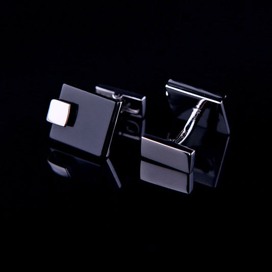 Black Minimal Square Cufflinks - SOPHGENT