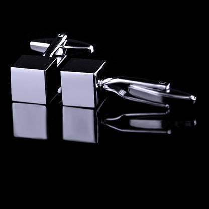 Silver Cube Cufflinks Cufflink    - Sophisticated Gentlemen