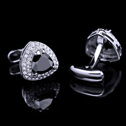 Crystal Black Onyx Cufflinks - SOPHGENT