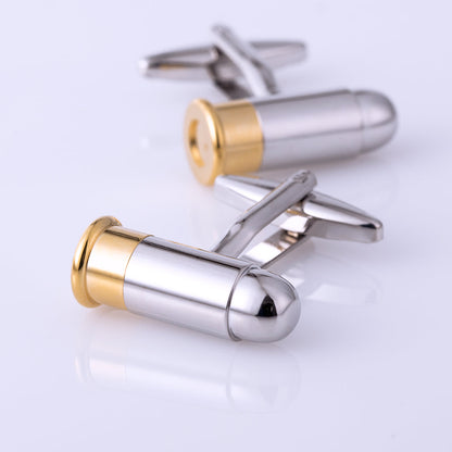 Gold & Silver Bullet Cufflinks Cufflink    - Sophisticated Gentlemen
