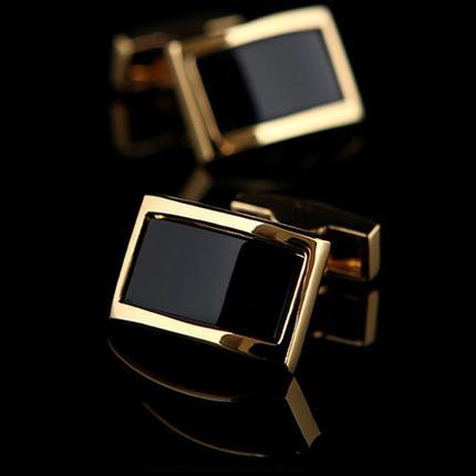 Black and Gold Cufflinks - SOPHGENT