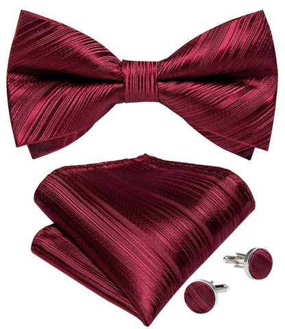 Red Sky Striped Bow Tie bow ties    - Sophisticated Gentlemen