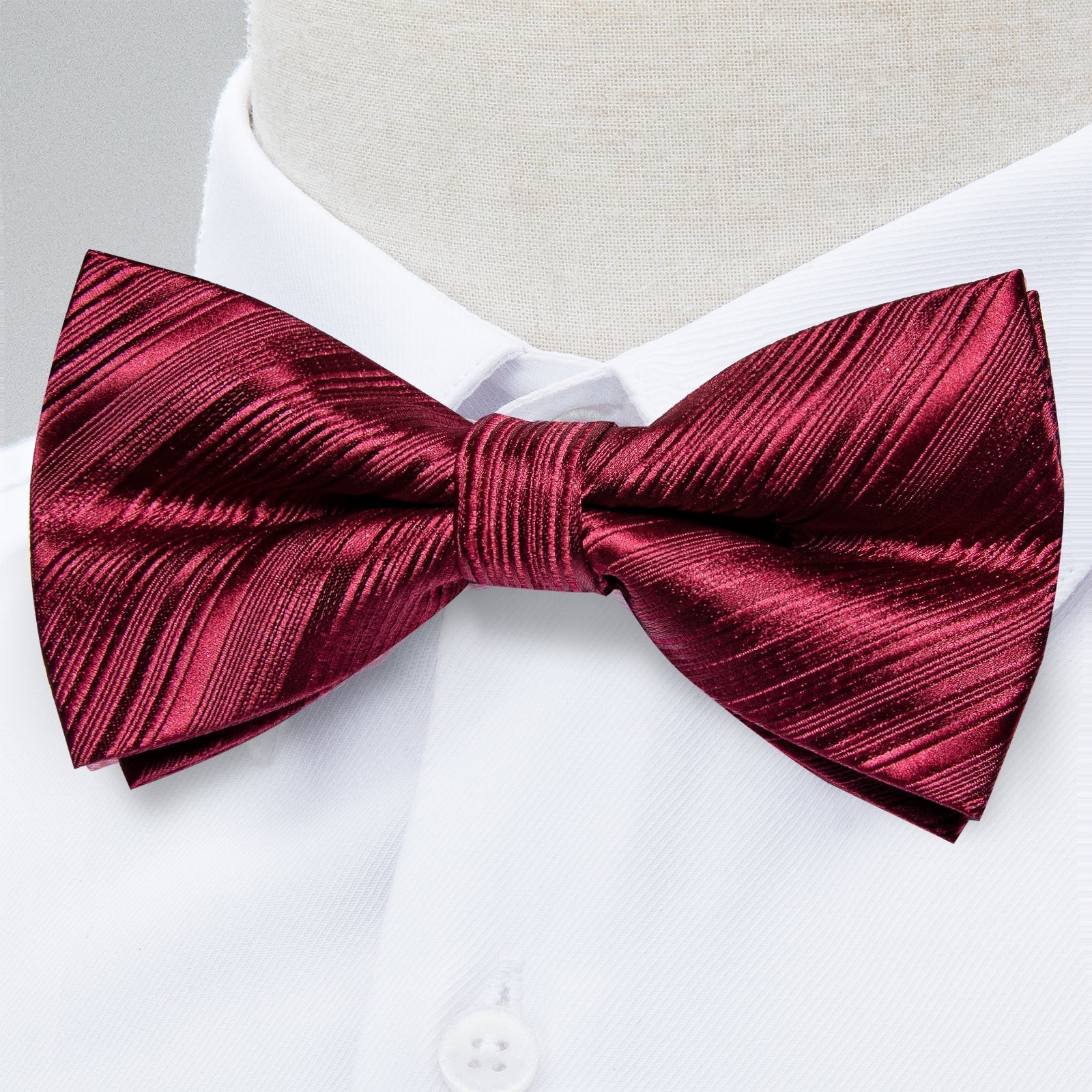 Red Sky Striped Bow Tie bow ties    - Sophisticated Gentlemen