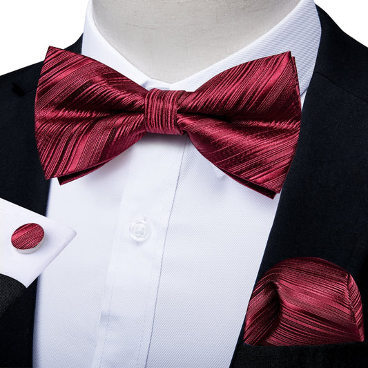 Red Sky Striped Bow Tie bow ties    - Sophisticated Gentlemen